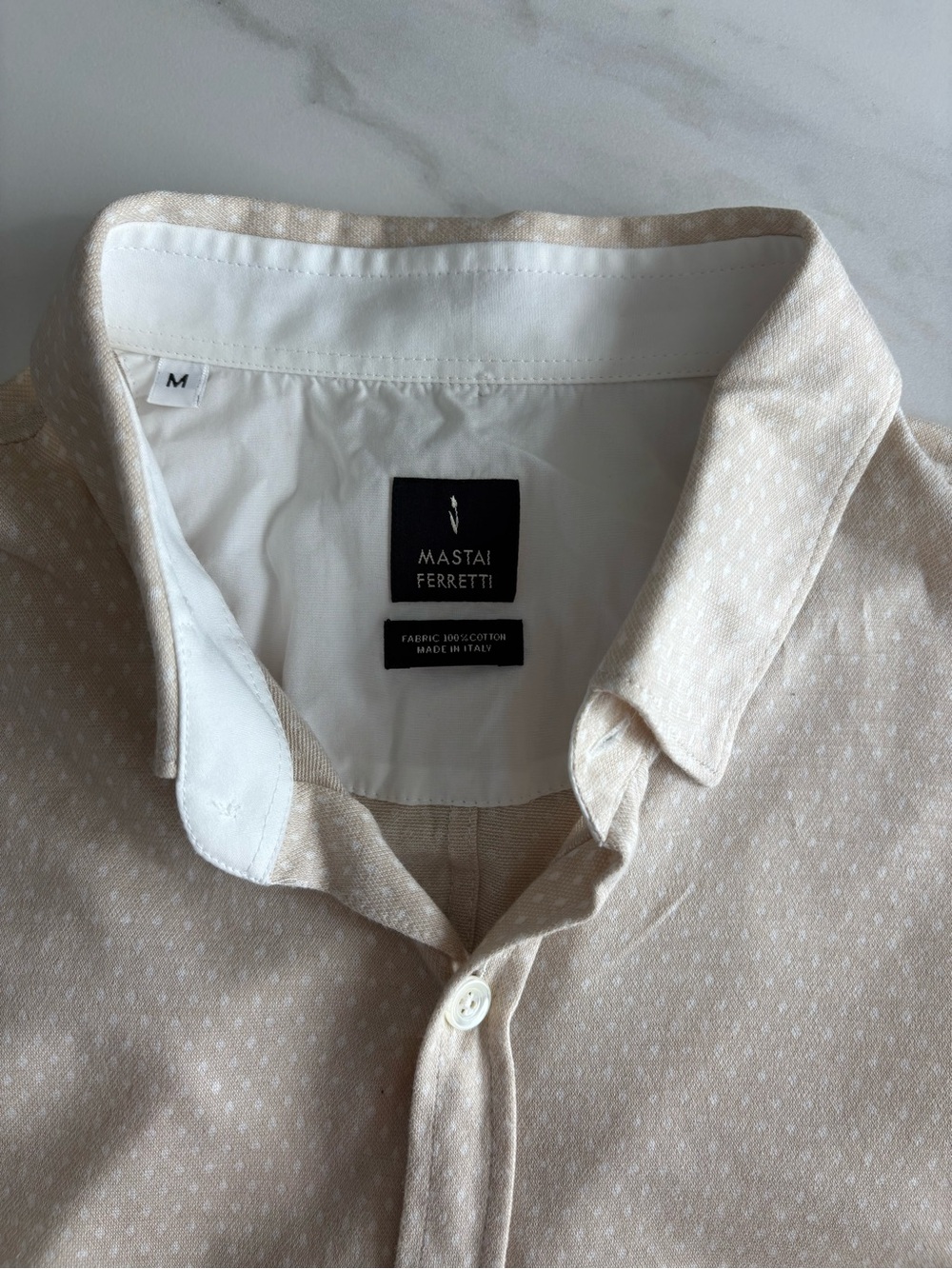 Mastai Ferretti slim fit polka dot jersey shirt sz M - Picture 4 of 9